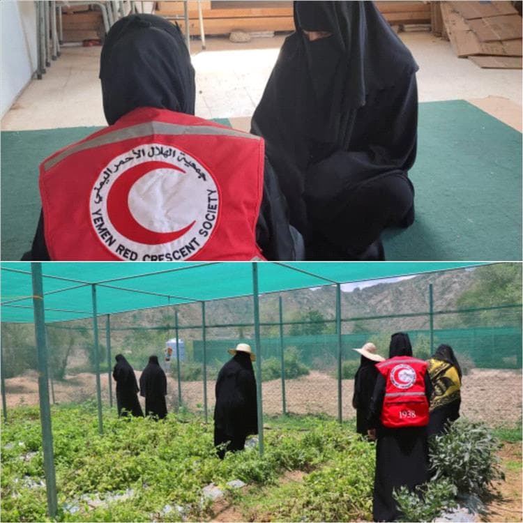 الهلال الأحمر ينفذ نزولاً ميدانياً لتقييم مشروع البيوت الزراعية بطور الباحة