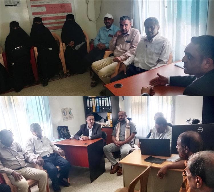 مدير عام ردفان يتفقد الانضباط الوظيفي ويعقد اجتماعًا لمناقشة تطوير الخدمات الصحية