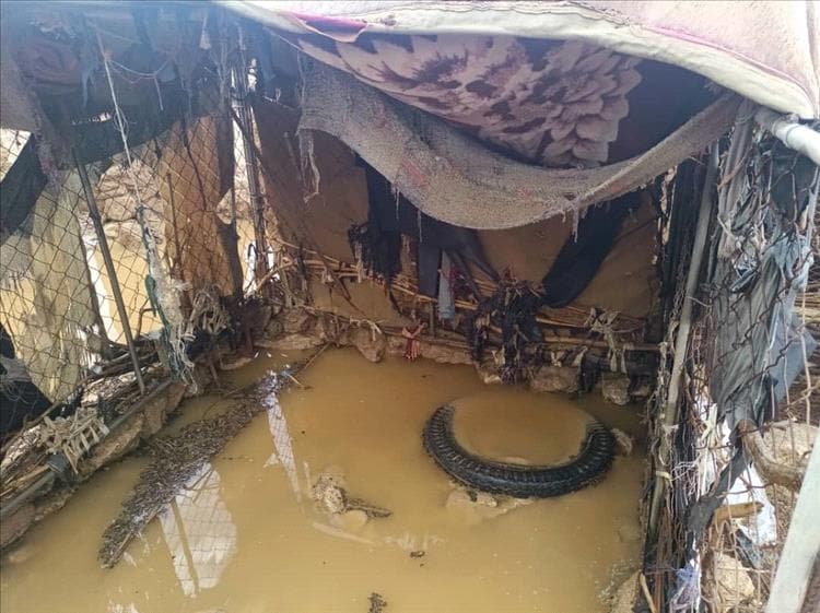 الأمطار الغزيرة تسبب أضرار كبيرة في مديرية رضوم بشبوة