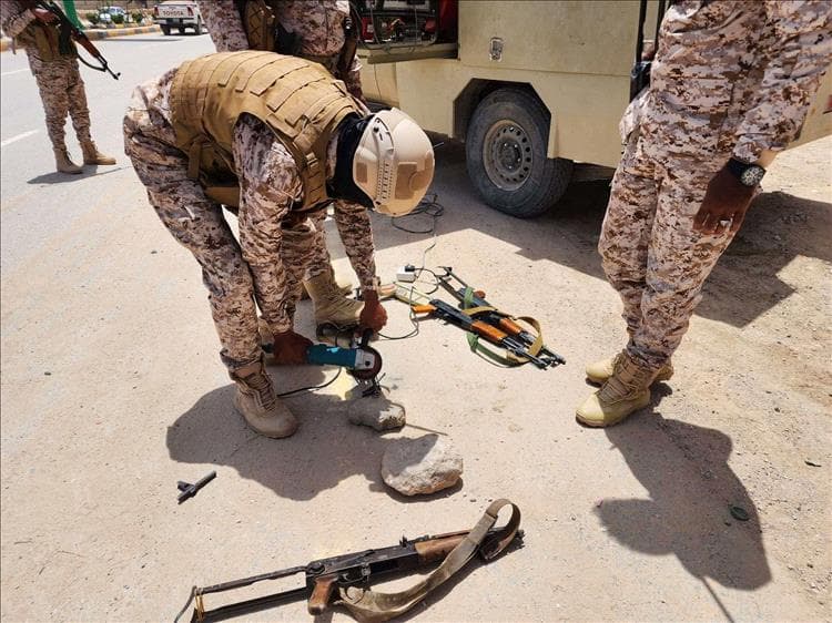 حملة أمنية متواصلة لضبط السلاح في سيئون ومدن وادي حضرموت