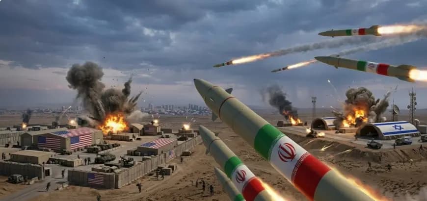 The Revolutionary Guard dedicates its strikes to Soleimani and targets “Rafael” missile depots and “Al-Udeid” base