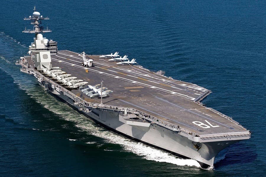 A fire lasted more than 30 hours on board the US aircraft carrier Gerald R. Ford