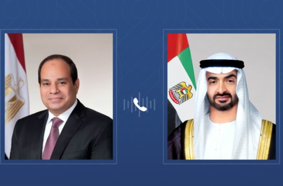 محمد بن زايد والسيسي يناقشان التصعيد العسكري في المنطقة ويؤكدان دعم الاستقرار الإقليمي
