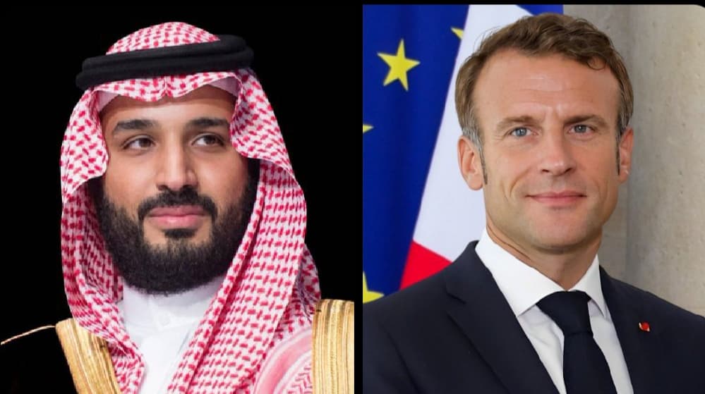 محمد بن سلمان وماكرون يناقشان التطورات الإقليمية وتضامن فرنسا مع السعودية