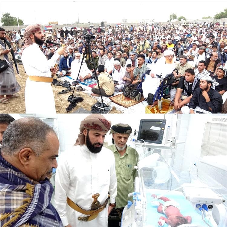 محافظ أبين يؤم المصلين في صلاة العيد ويخطب فيهم داعياً إلى التسامح وإصلاح ذات البين