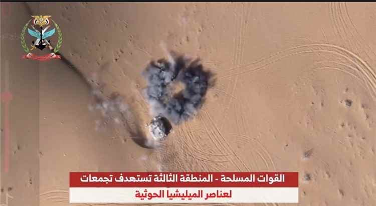 شاهد.. مسيرات الجيش اليمني تستهدف مواقع وآليات حوثية في جبهات مأرب